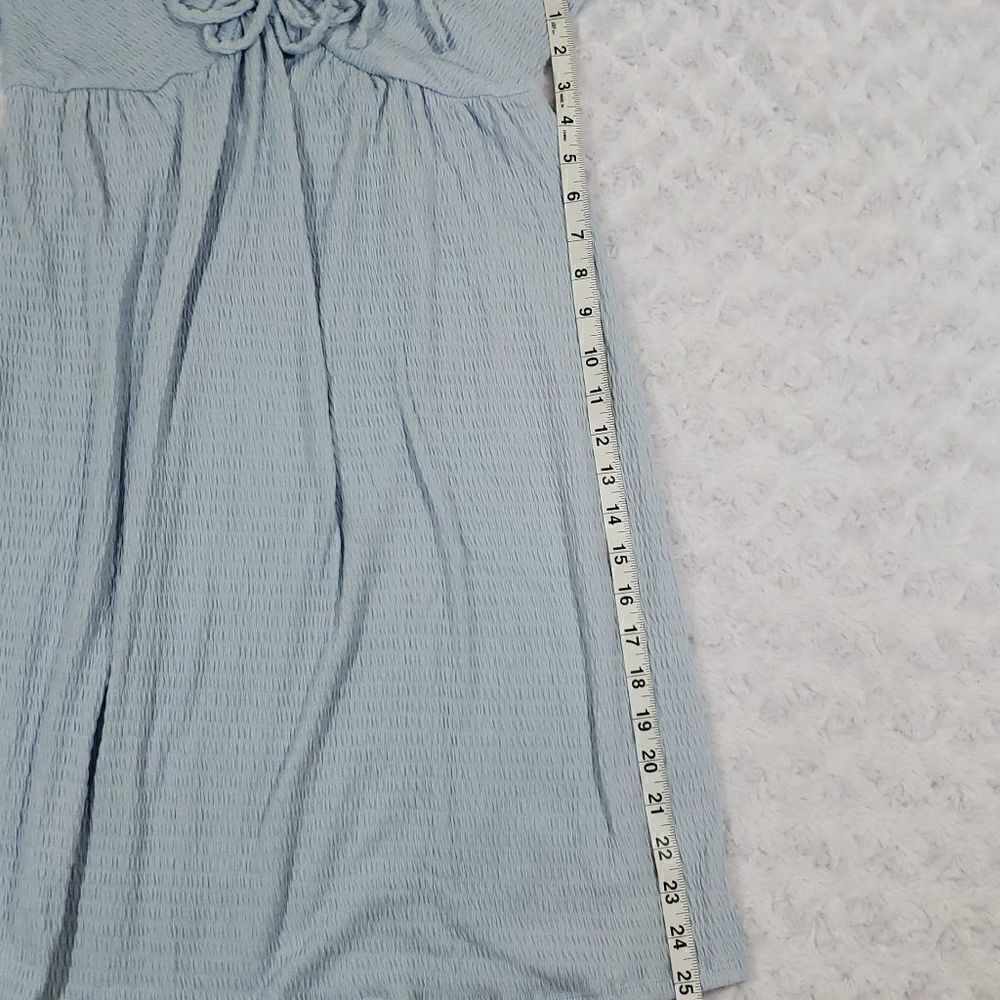 Goodluck Gem Womens Dress Mini Smocked V Neck Blue NWT Size Small - Picture 6 of 9